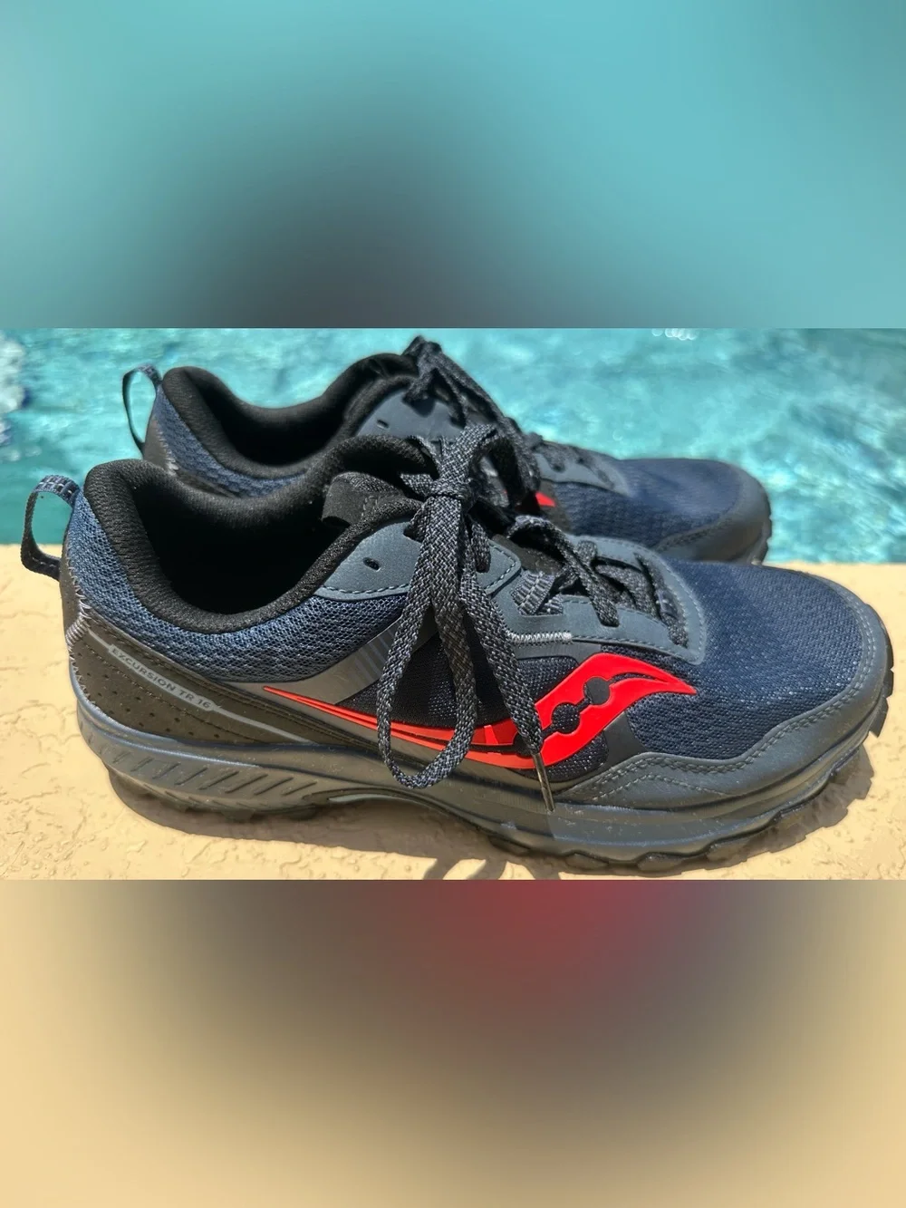 Saucony Excursion TR16 Blue Black Trail Running Shoes Men’s Size 11 Wide in VGC